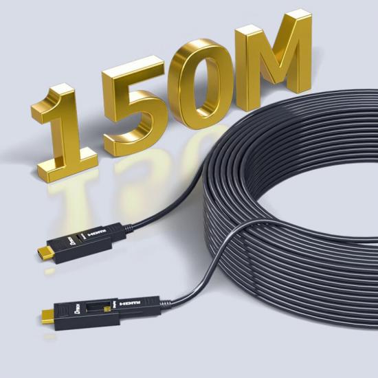 DTECH High Speed 18Gbps HD 1080P HDMI Cable 5m to 100m Type A-D 4K 60Hz HDMI 2.0 Optical Fiber Cables