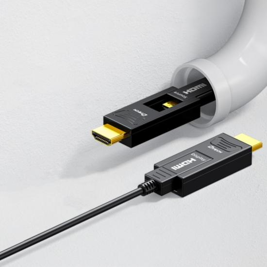 DTECH High Speed 18Gbps HD 1080P HDMI Cable 5m to 100m Type A-D 4K 60Hz HDMI 2.0 Optical Fiber Cables