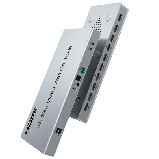 HDMI 4K Video Wall Controller 3X3 Multiple Inputs Video Wall HDMI