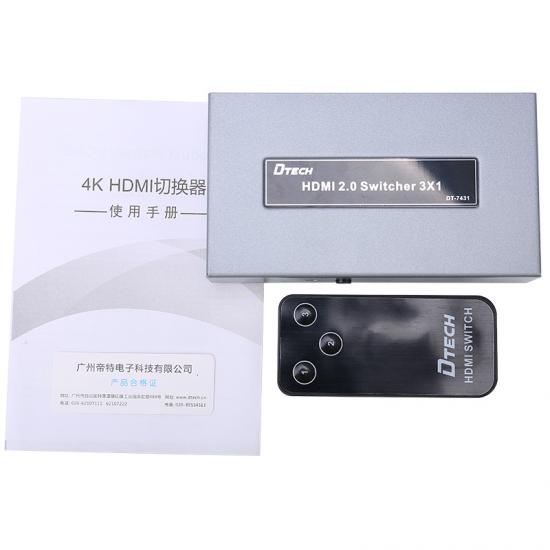 DTECH HDMI 4K Switcher 1*3