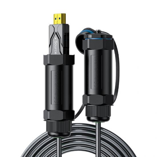 DTECH 8K Armor Fibre Optic HDMI Cable with Waterproof Shell for Multimedia Project