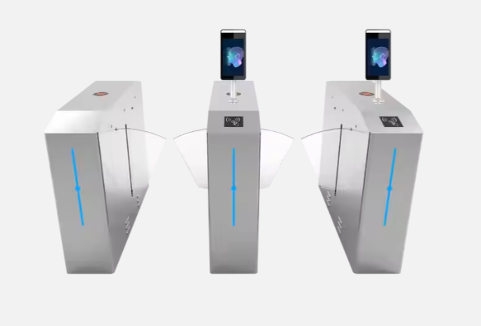 Flap Barrier DC Motor QR Code Smart Electronic Turnstile 304 SUS Turnstile Gate for Stadium School