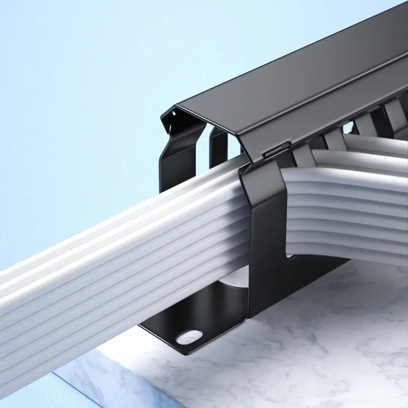Metal 48 Port Network Slot Cabling Management 19 inch 1U Rack Mount Cable Manager Organizer